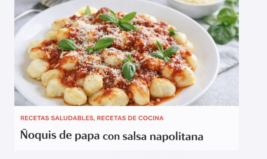 Ñoquis de papa con salsa napolitana
