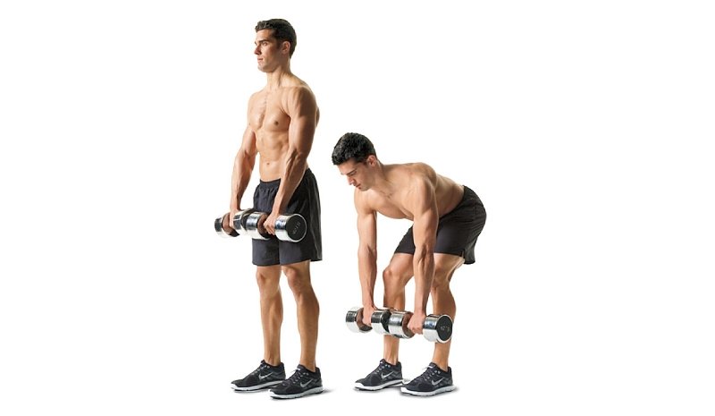 peso muerto con mancuernas