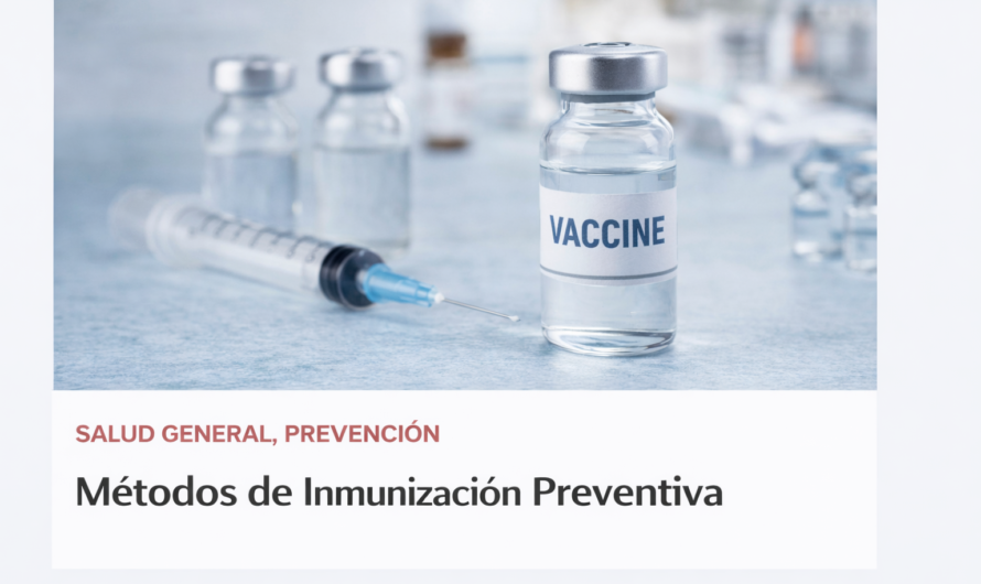 Métodos de Inmunización Preventiva